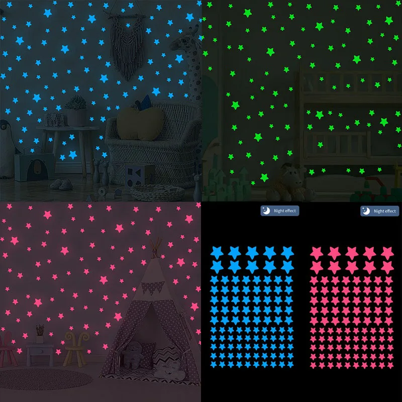 Luminous Stars Wall Stickers for Kids Rooms Hme Decoration Living Room