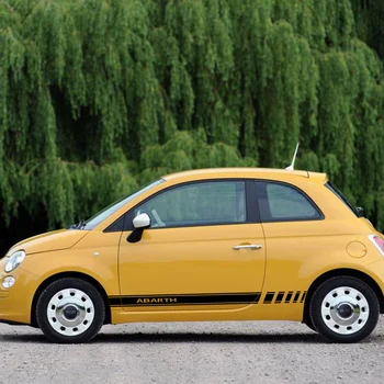 

2 Pieces Car Side Stripe Stickers, Vinyl Racing Film, Sports Graphics, Styling Decoration, Decal for FIAT 500, Tuning Car Access