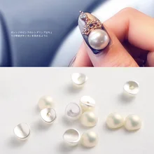 5-10 шт натуральные жемчужины матовые раковины каменные ногти художественные части для УФ-гель для ногтей лак украшения ногтей аксессуары