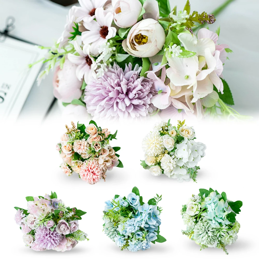 Искусственные шелковые цветы реалистичный букет невесты из искусственного