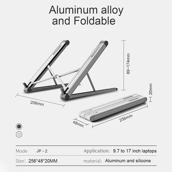 

Laptop Stand Height Adjustable Aluminum Laptop Riser Holder Portable Ergonomic Notebook to 17 inch for MacBook Lenovo HP Dell