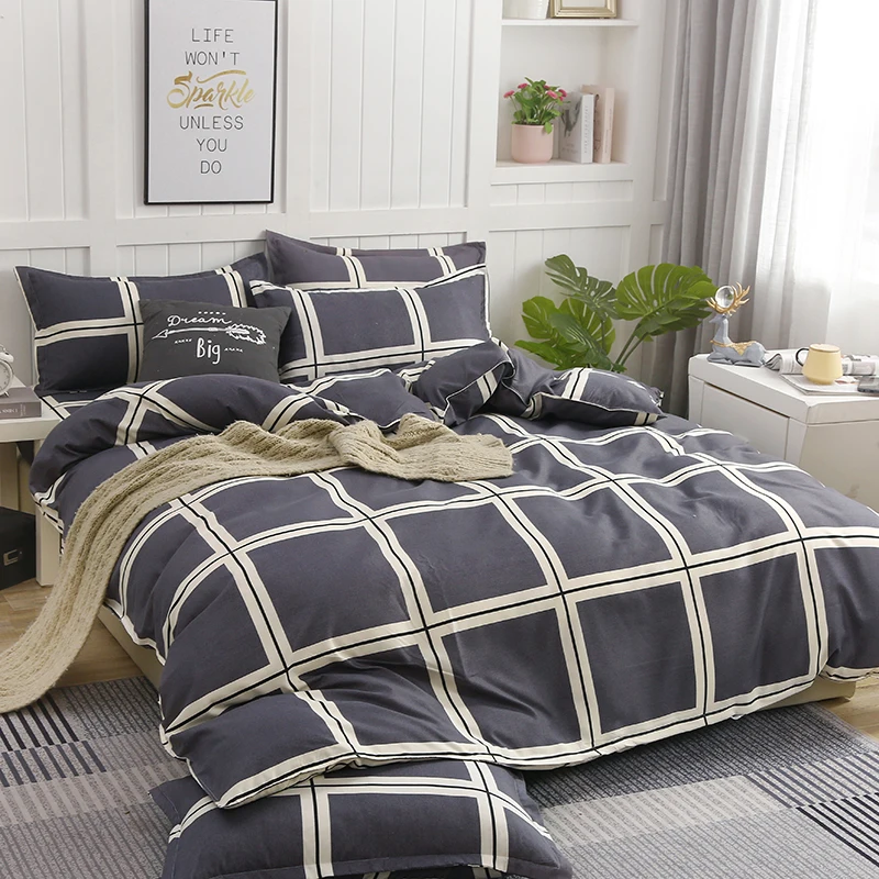 4pcs Bedding Set Duvet Cover Set Luxury Print Geometry Stripe Grid Double Queen King Pillowcase Simple Quilt Cover Bedclothes
4pcs Bedding Set Duvet Cover Set Luxury Print Geometry Stripe Grid Double Queen King Pillowcase Simple Quilt Cover Bedclothes