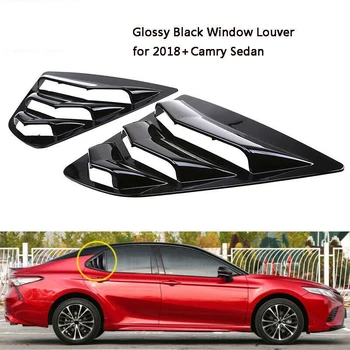 

Fit for 2018-2020 Toyota Camry Sedan Rear Side Window Louver Sun Shade Covers-Gloss Black