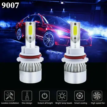 

2x LED Headlight 9007 HB5 Ice Blue 8000K Bulbs For FORD Crown Victoria 1998 5630 LED COB Lamp COB Light Car Led Bulb