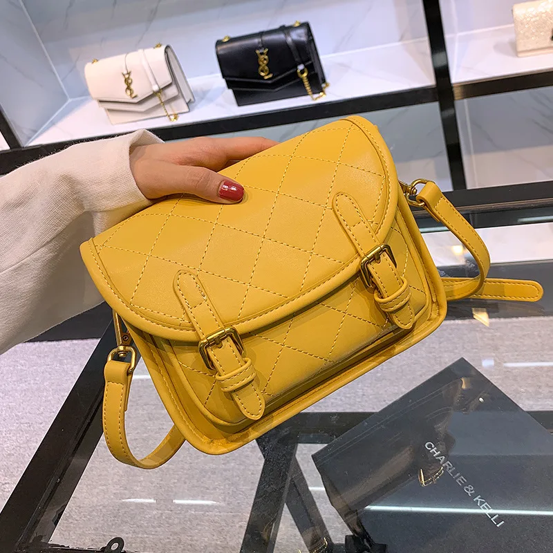 

INS Super Fire Rhombus Chain Bag Women's 2019 New Style Lock Summer bai da xiao Square Bag Shoulder Cross-body Bag