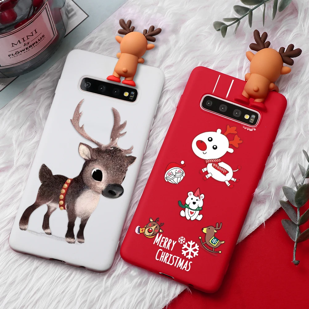 Счастливого Рождества чехол для samsung Galaxy A50 A40 A50S A70 A7 A9 A8 A6 плюс A60 A3 A5 M30 M40 M10 M20, с изображением "Олень" Coque