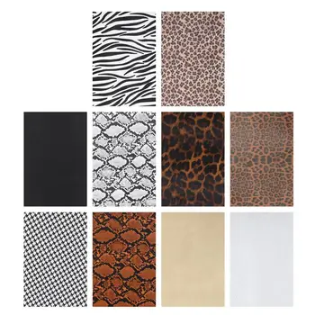 

10pcs Leather Fabric Leopard Printed Sheet Earrings Making Part Hair Accessories DIY Materials for Decoration Assorted Color