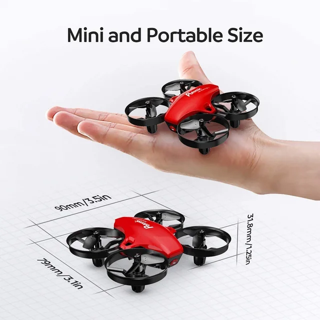 Potensic A20 Red RC Mini Drone Easy to Fly Helicopter RC Quadcopter for Kids and Beginners Headless Mode Remote Control Toys 6
