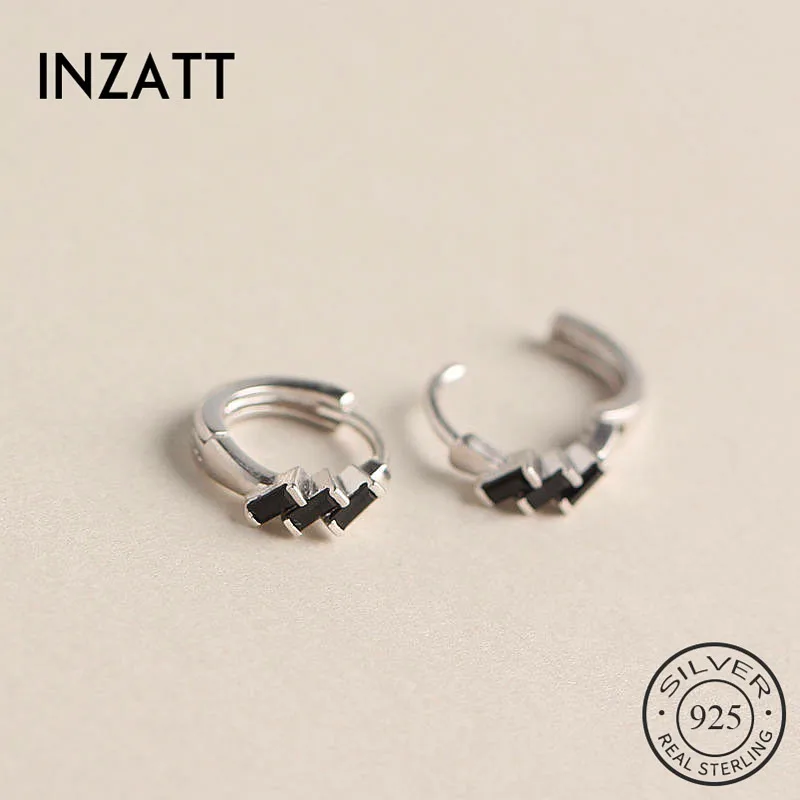 INZATT настоящие 925 серебряные черные фотообои для модной женской вечеринки Изящные