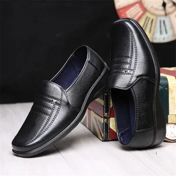 

Brand Men's Business Dress Casual Shoes for Men Soft Genuine Leather Fashion Mens Comfortable Oxford Shoes