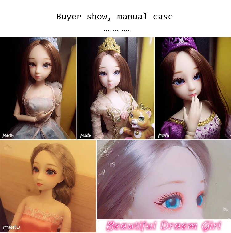 BJD кукла 20 шарнирная кукла 3D глаза Bjd пластиковая кукла 30 см куклы для девочек игрушки длинный парик волосы женский обнаженный тело Модная Кукла,куклы игрушки кукла куклы лол буба плюшевые игрушки