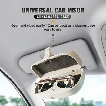 

Universal Car Visor Sunglasses Case Glasses Box Storage Holder Car Mount Holder Sunglass Visor Car Organizer Interior Accessorie