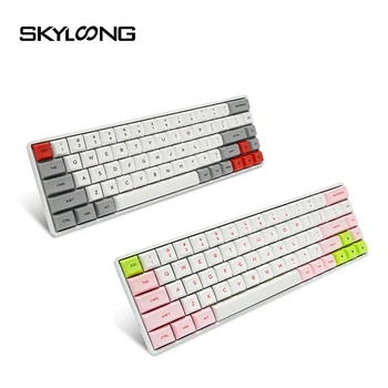 

SKYLOONG SK68 PCB Mechanical keyboard Wireless Bluetooth Gaming Keyboard Hot Swappable ABS Keycaps Detachable Cable For Win/Mac
