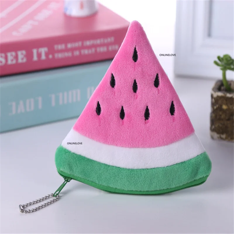10PCS 10CM HAND Plush Coin Purse Wallet Pocket Coin Pouch Case BAG Fruit Etc.