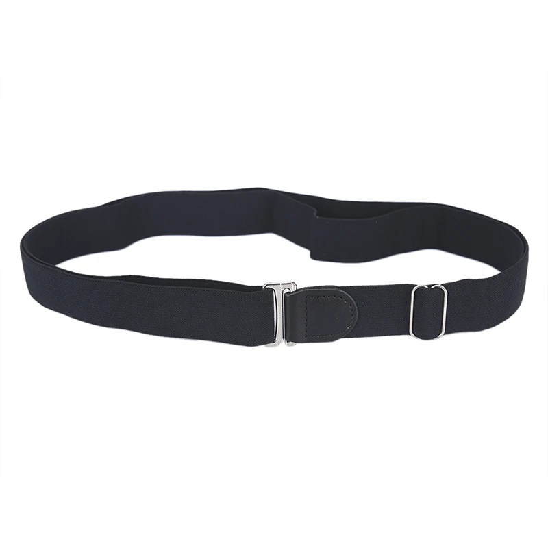 Fashion Shirt Holder Adjustable Near Shirt Stay Best Tuck It Belt For Women Men Work Interview Black Color 120cm