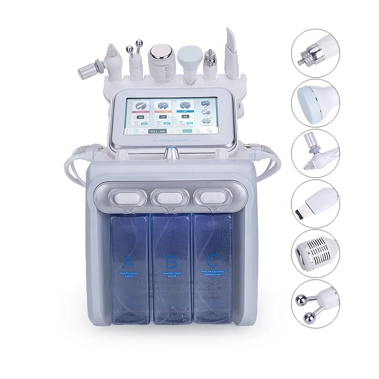 

TOP 6 in 1portable Radio Frequency skin care Water Oxygen Jet Peel oxygen injector o2 skin rejuvenation facial machine