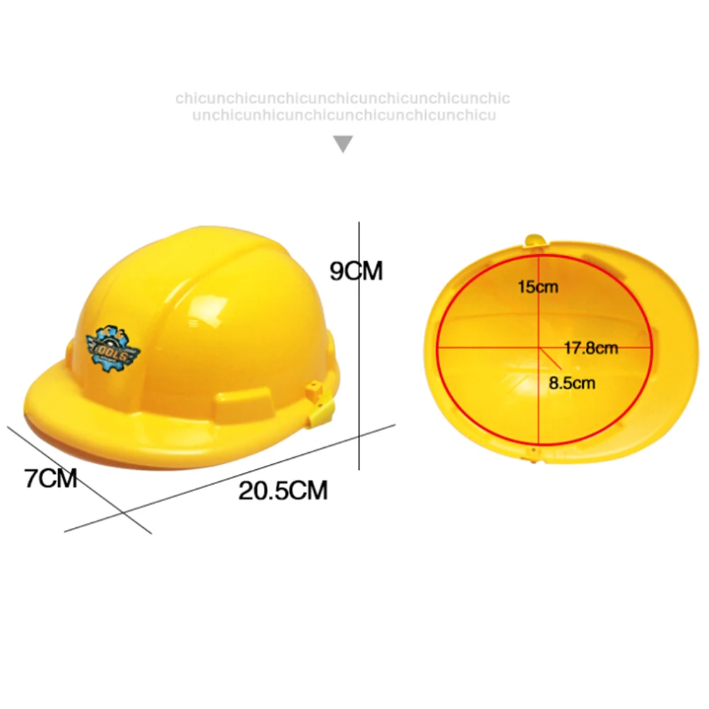 Sombrero de juguete para niños, juguete de construcción divertido, artilugios creativos, regalo para niños, casco de seguridad de simulación amarilla, juego de rol de imitación, 1 unidad