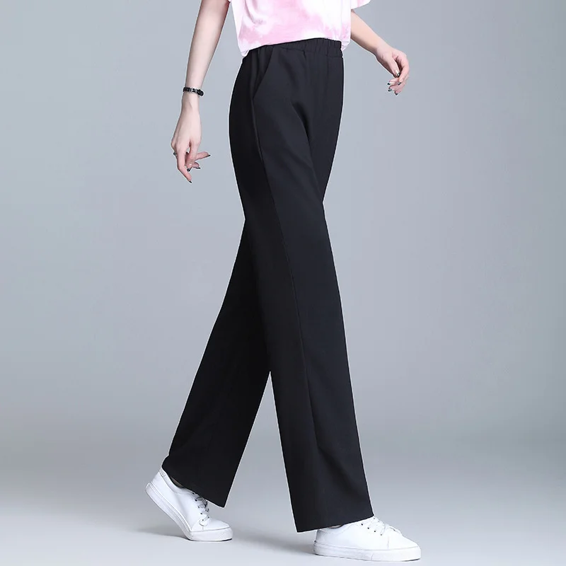 Chiffon Wide-leg Pants Women's 2021 High Waist Large Size Color Thin Draped Trousers Fashion Factory | Женская одежда