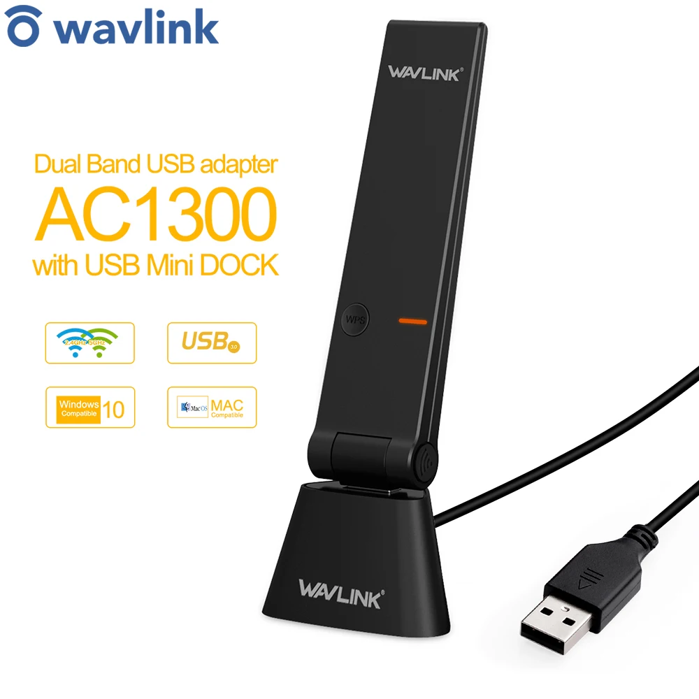 Мини Док станция 1300 Мбит/с двухдиапазонный USB адаптер Wi Fi 2 4G/быстрая беспроводная