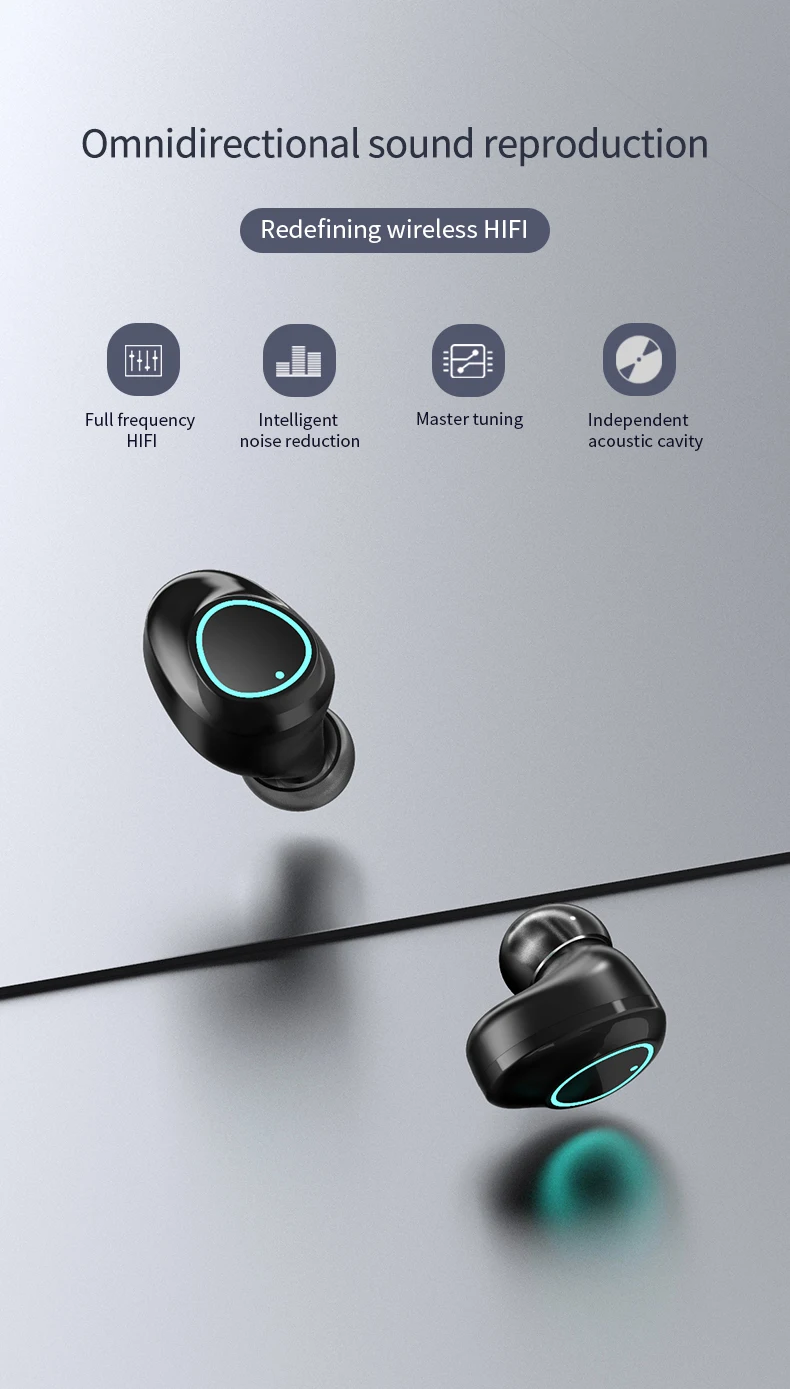 TWS G16 настоящие беспроводные наушники Bluetooth 5,0, музыкальные сенсорные стерео наушники, водонепроницаемые, с шумоподавлением, светодиодный дисплей