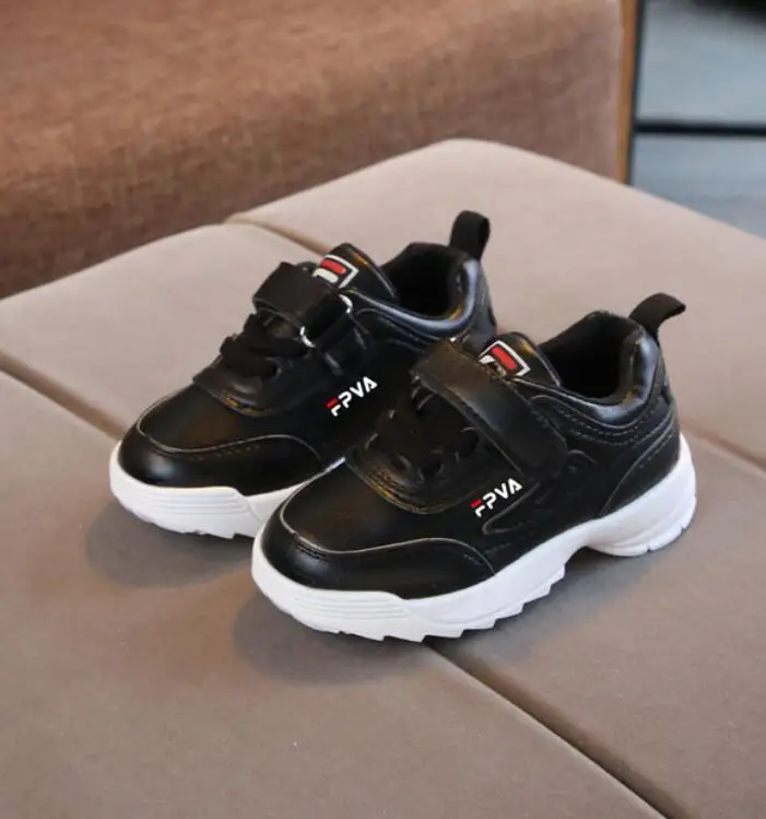 New Autumn Boys Girls Fashion Sneakers Baby/Toddler/Little Kids Leather Trainers Children School Sport Shoes Soft Running Shoes