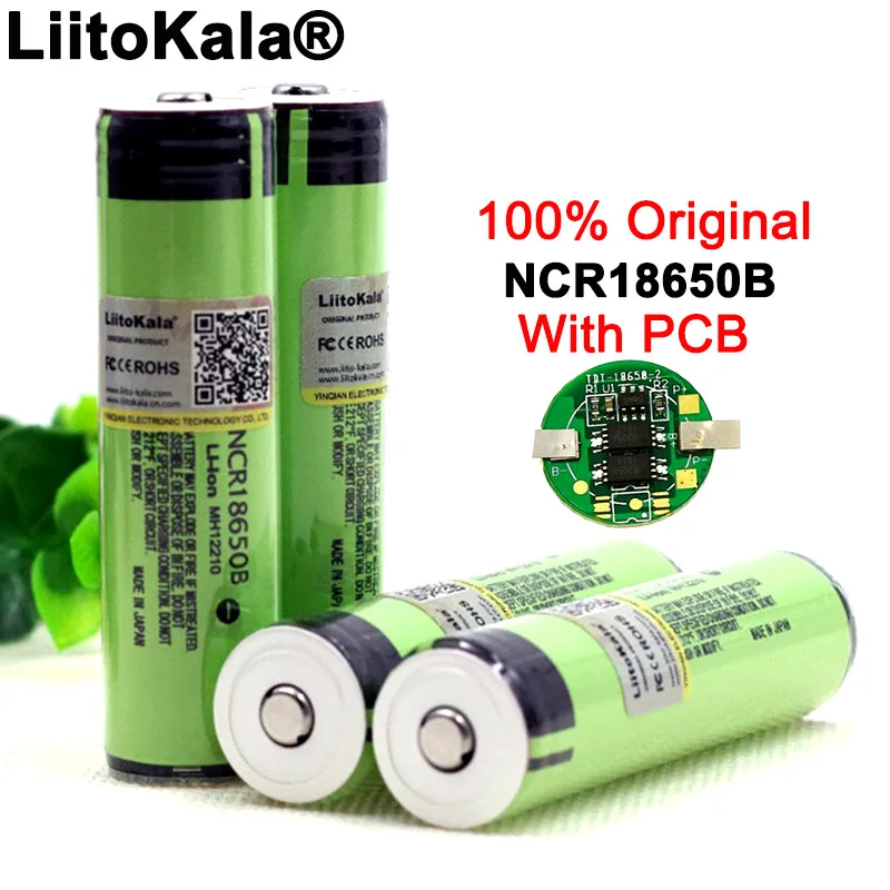 2021 Liitokala защищенная Оригинальная Аккумуляторная батарея 18650 NCR18650B 3400 мАч с