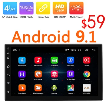 

Real 2G RAM NOW! 2 Din Android 9.1 GPS Auto Central Multimedia Player Car Radio Audio Stereo 2Din Autoradio Wifi BT FM Navi USB