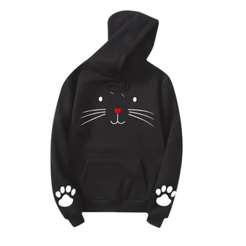 

2020 popular Women Autumn And Winter Cat Weater Round Neck Long Sleeve Regular womens tops and blouses #Zer