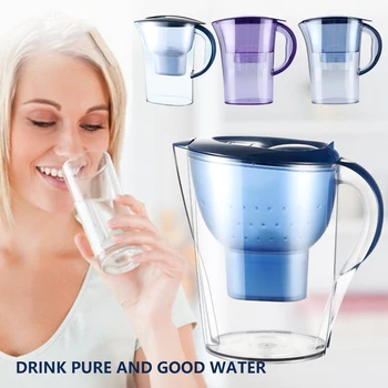 

Water Filter Pitcher 4 Layer Filter Activated Carbon Removes Impurities Bacteria Kitchen Water Filter Home Drinkware Purifier