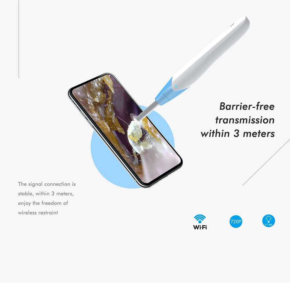 Wi-Fi ушной эндоскоп USB визуальный Earpick HD визуальная Ушная Чистящая ложка для ушей забота о здоровье Очищающая медицинская Ушная Инспекционная камера
