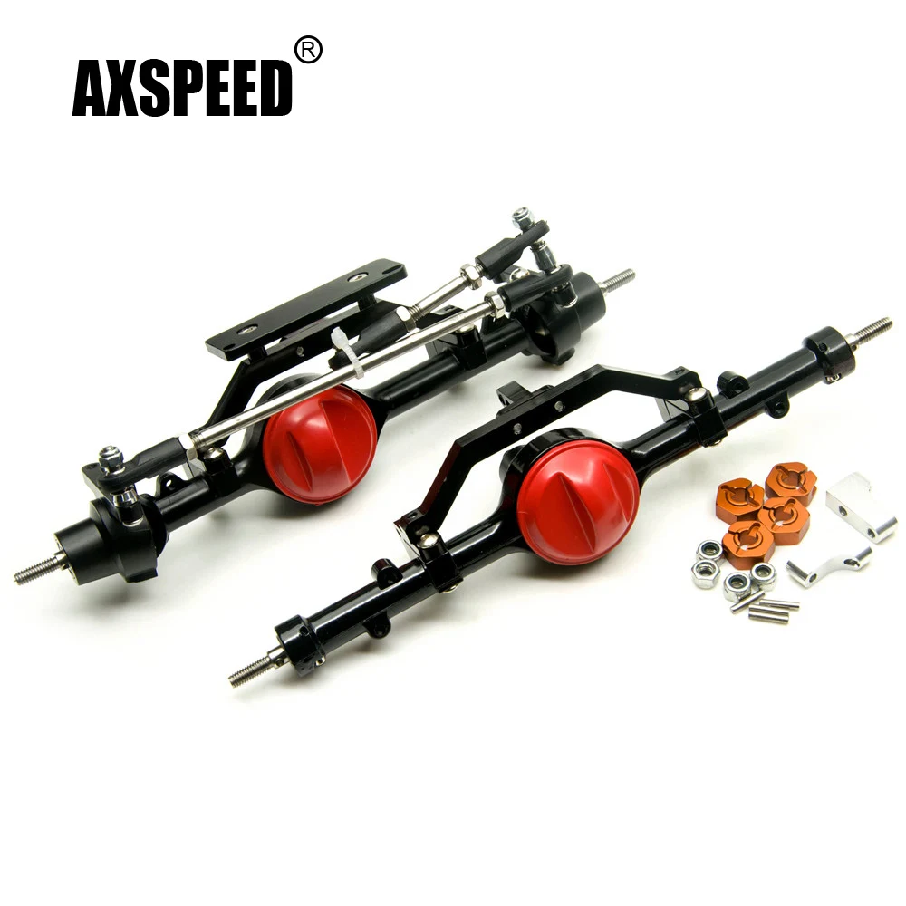 

AXSPEED Complete Aluminum Alloy Front Rear Axles for Axial SCX10 D90 D110 1/10 RC Crawler Car Upgrade Parts Accessories