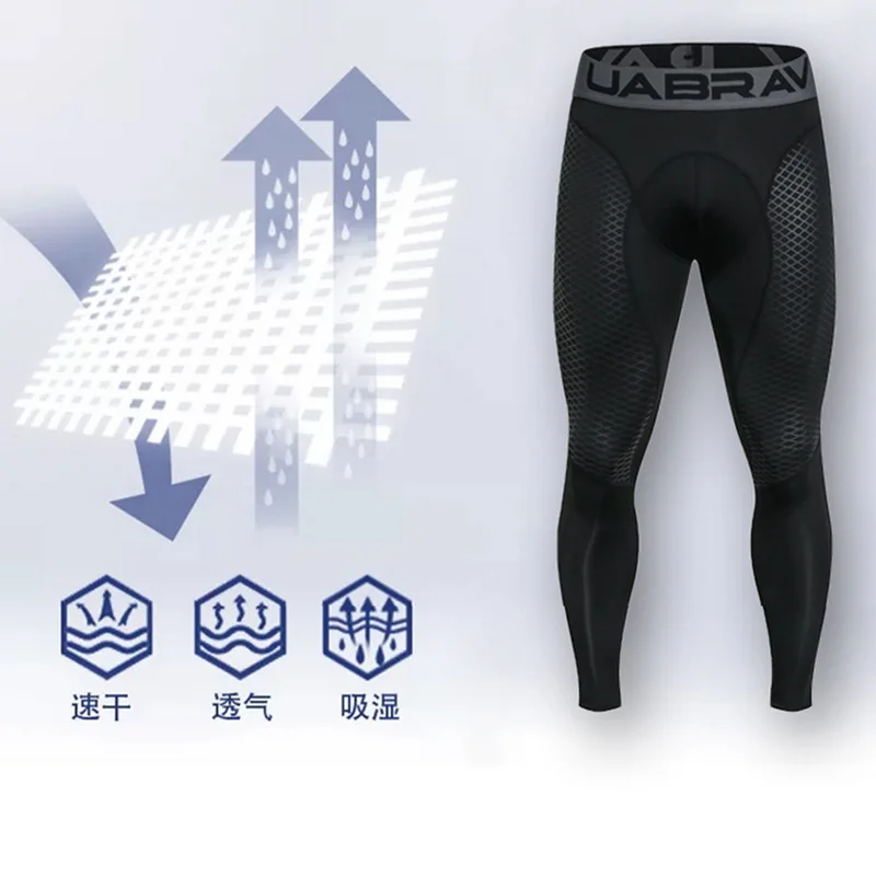 Мужские Леггинсы для фитнеса, брюки для бега, обтягивающие штаны для спортзала, спортивные быстросохнущие легинсы, мужские легинсы для тренировок, легкие штаны