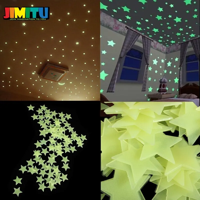 JIMITU 9 шт светится в темноте динозавры игрушки наклейки Наклейка на потолок для