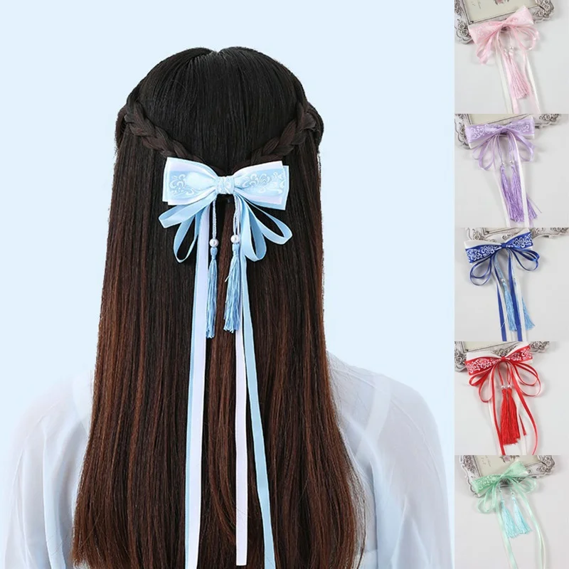 Frauen Stirnband Hanfu Bogen Haar Band Gurt Weinlese chinesisches Haar Zubehör 