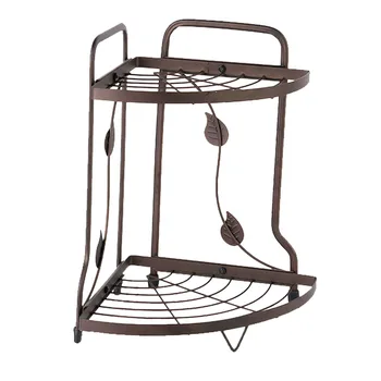 

35 x 33.5 x 24cm 2 Tiers detachable Sectorial Kitchen Corner Spice Stand Seasoning Jars kitchen storage rack shelf Racks Coffee