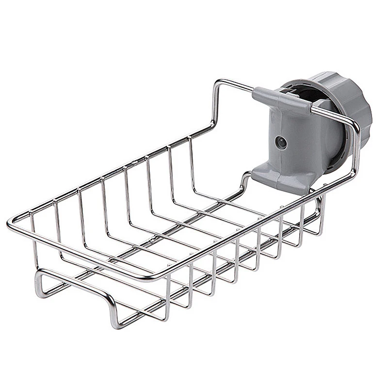 Stainless Steel Hot Sink Hanging Storage Rack Holder Faucet Clip Bathroom Kitchen Dishcloth Clip Shelf Drain Dry Towel Organizer