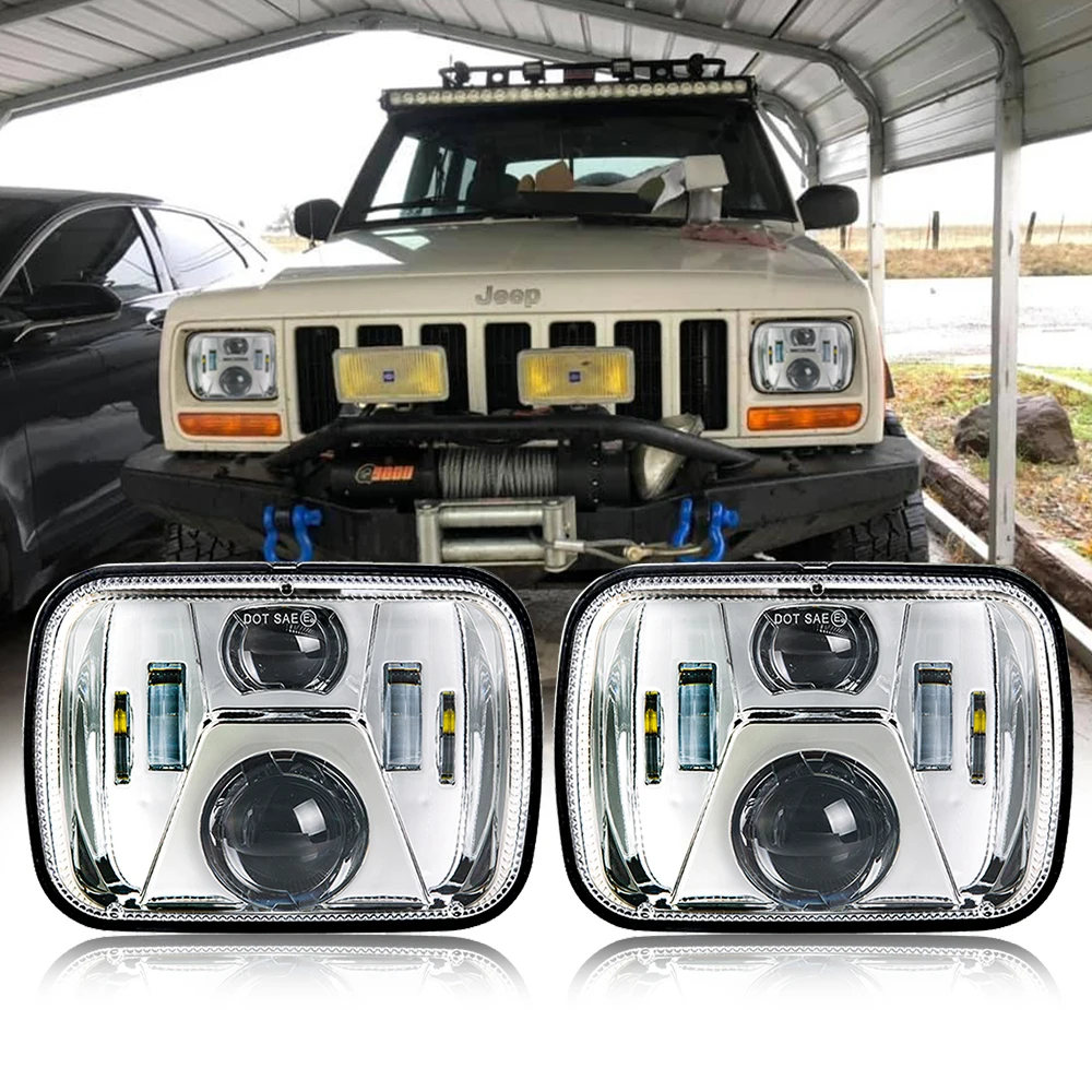 Для Jeep Cherokee XJ H6014 H6052 H6054 светодиодный 5X7 7X6 дюймов прямоугольный морской