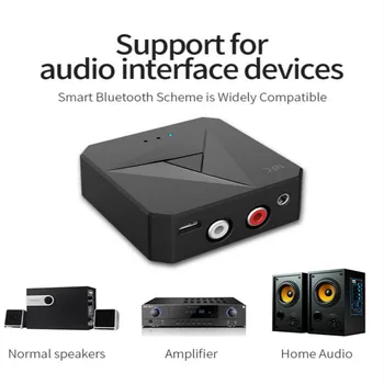 

Bluetooth Receiver 5.0 Wireless Auido Music 3.5 Mm RCA Home Music Streaming Sound 3.5mm 2RCA Adapter For Car