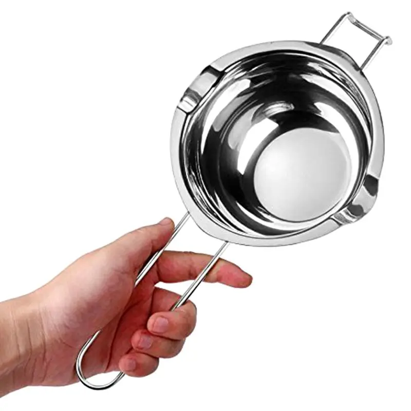 Long Handle Wax Melting Stainless Steel Pot DIY Scented Soap Chocolate Butter Handmade Soap Tool Non-stick Easy Cleaning