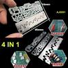 Military Model Tool Carved Texture Punched Circle Drawing Auxiliary Ruler for Engraving Stainless Steel 5