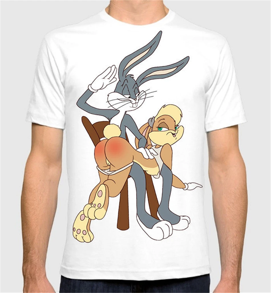 Футболка с багами Банни и лолой Looney tumes Tee мужская женская футболка всех размеров