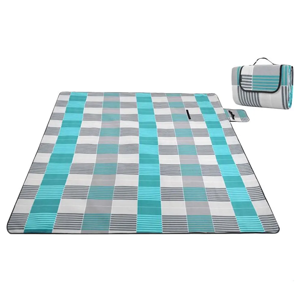 blue gray Коврик для путешествий 200*200 см, 6 размеров, без песка, пляжный матрас, напольный коврик для газона, походный коврик для первой помощи, коврики для пикника, уличное одеяло - Цвет: blue gray