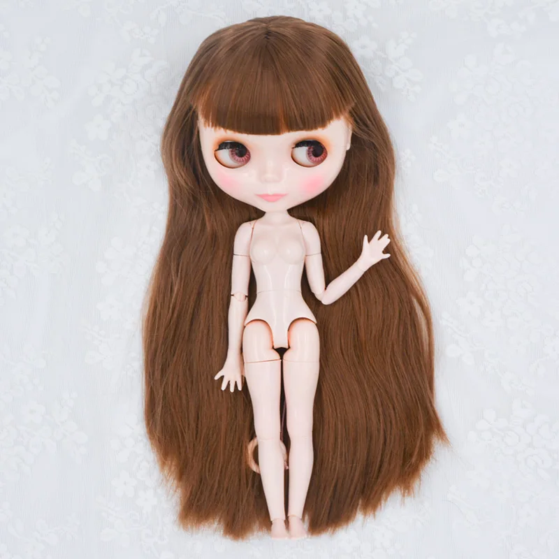 Кукла Blyth BJD, кукла Blyth, Обнаженная, индивидуальные блестящие куклы для лица, можно изменить макияж и платье, DIY, 12 дюймов, шарнирные куклы 1 - Цвет: NBL06