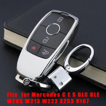 

Car Key Chain Fob Cover Remote Key Case For Mercedes C E S GLC GLE W205 W213 W222 X253 V167 Auto Accessories