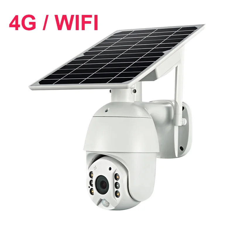 4G sim карта Солнечная энергия P2P двухсторонняя аудио ip камера 1080P 2MP HD беспроводная