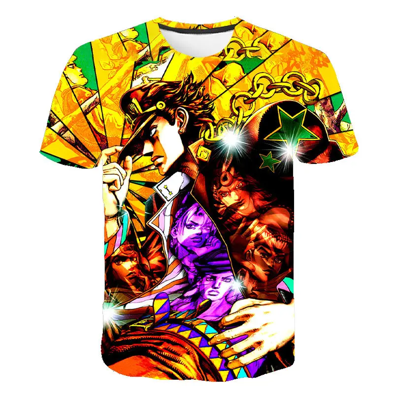 Летние мужские и женские Kujo Jotaro 3D принт аниме JoJo Необычные Приключения футболка