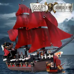 Пираты Карибского моря черный жемчуг корабль Королева Анна кораблей собрать строительные блоки кирпичи фигуры Детские игрушки