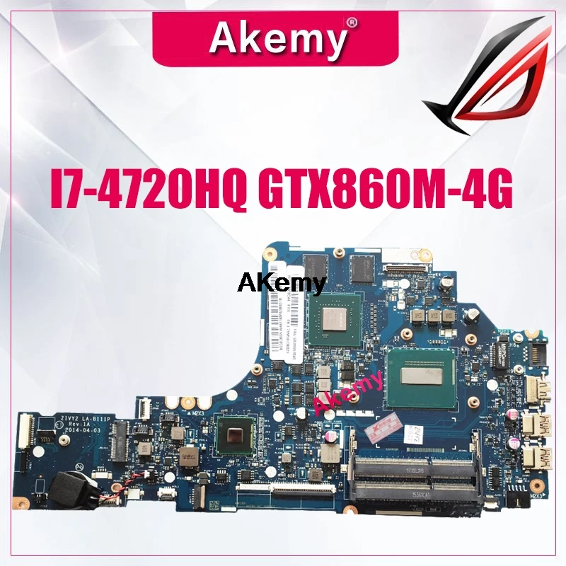 

GT LA-B111P Laptop motherboard For Lenovo Y50-70 mainboard original I7-4720HQ/4710HQ GTX860M-4G