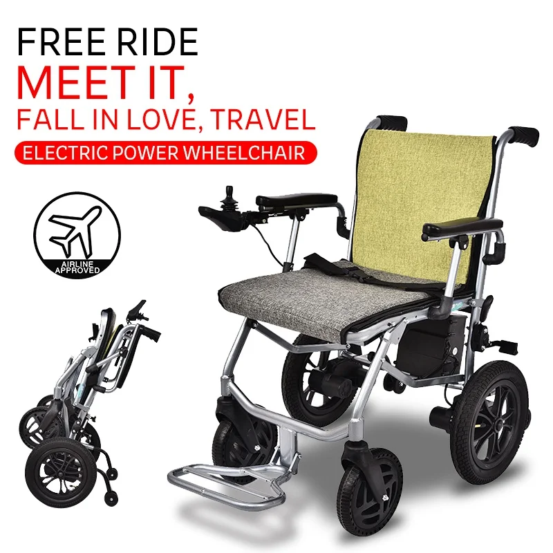 Buy pcmos 10AH 22V Car Wheelchair New Folding Lightweight Electric