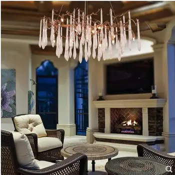 

Style crystal full copper tree branch lighting restaurant bar counter living room designer post modern bedroom chandeliers
